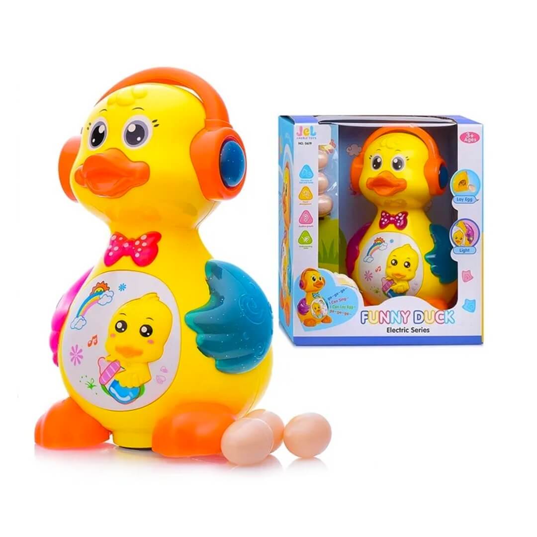 Figurine de canard joyeux avec musique et lumières