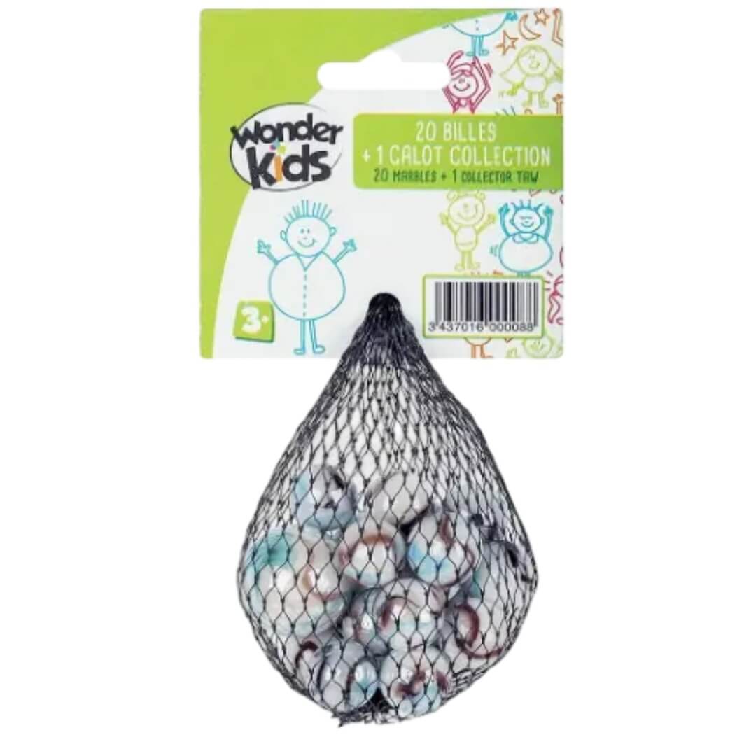 Lot de 20 billes avec 1 calot collection