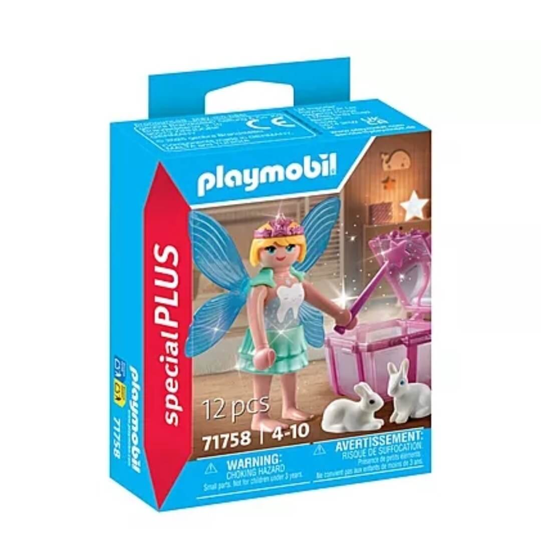 Figurine de fée des dents avec ailes scintillantes et baguette magique