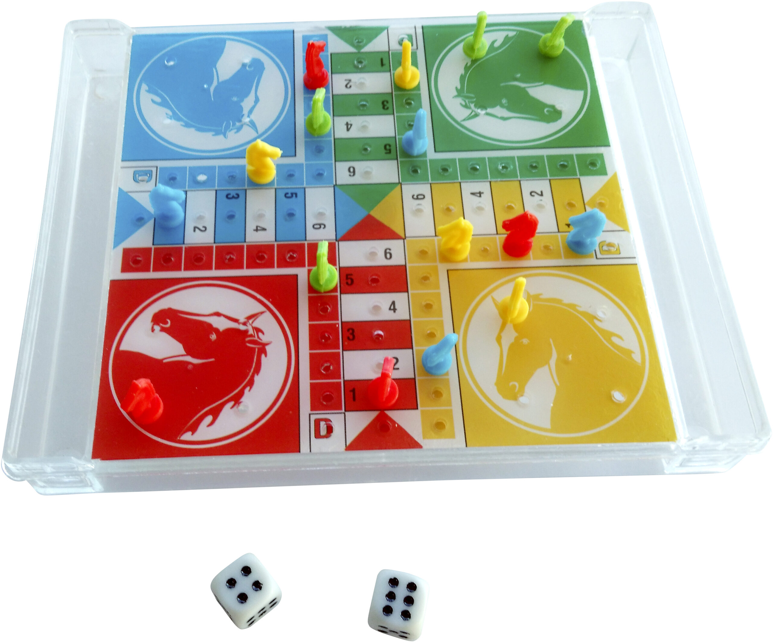 Jeu de Ludo avec des motifs de chevaux