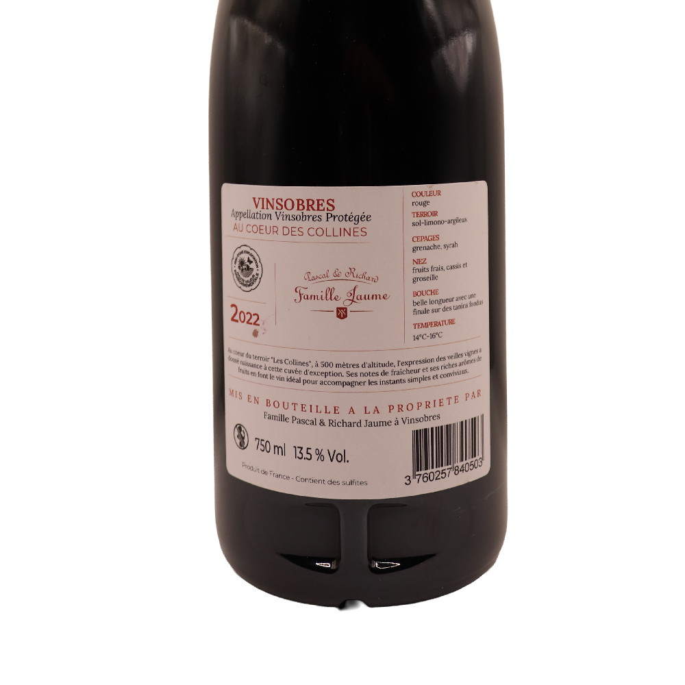 Rhône Rouge Vinsobres Famille Jaume au Cœur Collines 22 75cl
