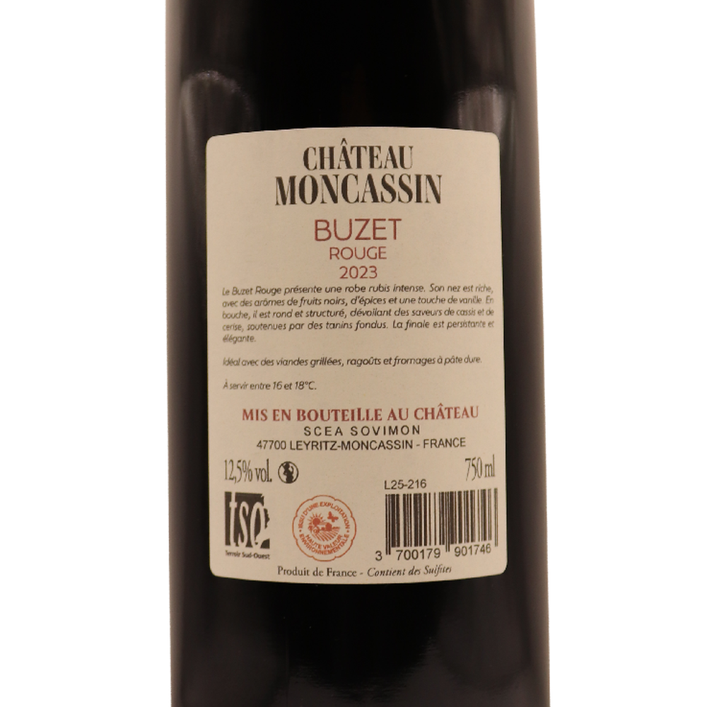 Sud-Ouest Rouge Buzet Château Moncassin 23 75cl