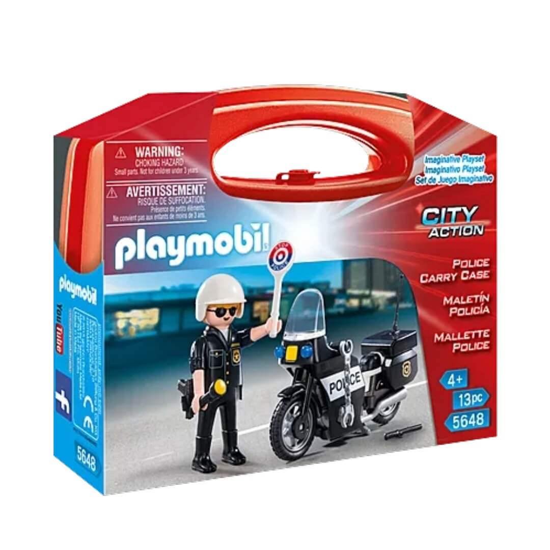Figurine policier et moto de police