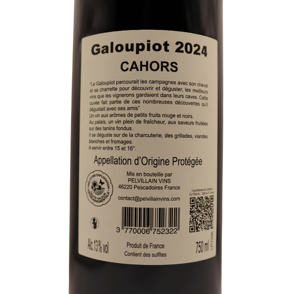 Sud-Ouest Rouge Cahors Galoupiot 24 75cl
