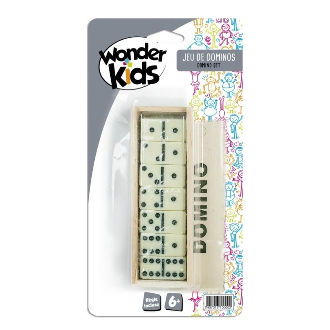Jeu dominos en boite bois