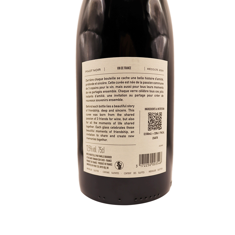 Vins de France Rouge Pinot noir Les Copains Pinot noir 24 75cl