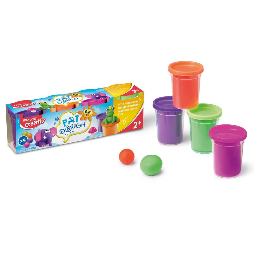 Set de modelage kidydough pot de 4 fancy creativ