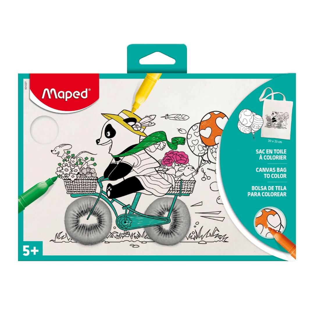 Set de sac en toile à colorier mini artist