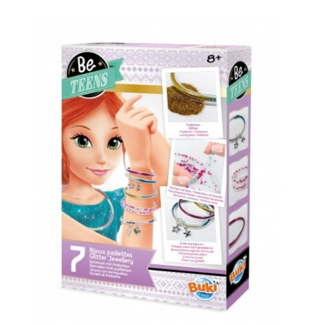 Coffret pour créer des bijoux avec perles et paillettes