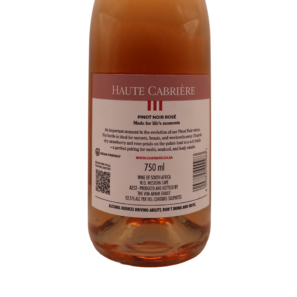 Afrique du Sud Rosé Pinot noir Haute Cabrière 25 75cl