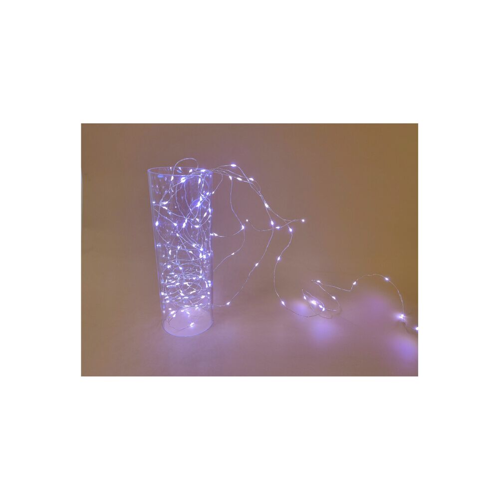 Guirlande animée fil argent2 100mled froid