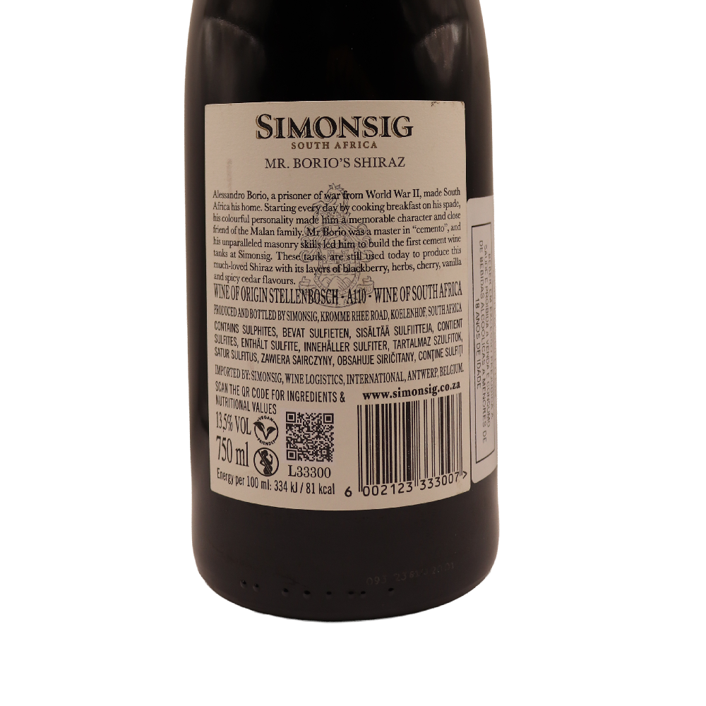 Afrique du Sud rouge Pinotage Simonsig 22 75cl