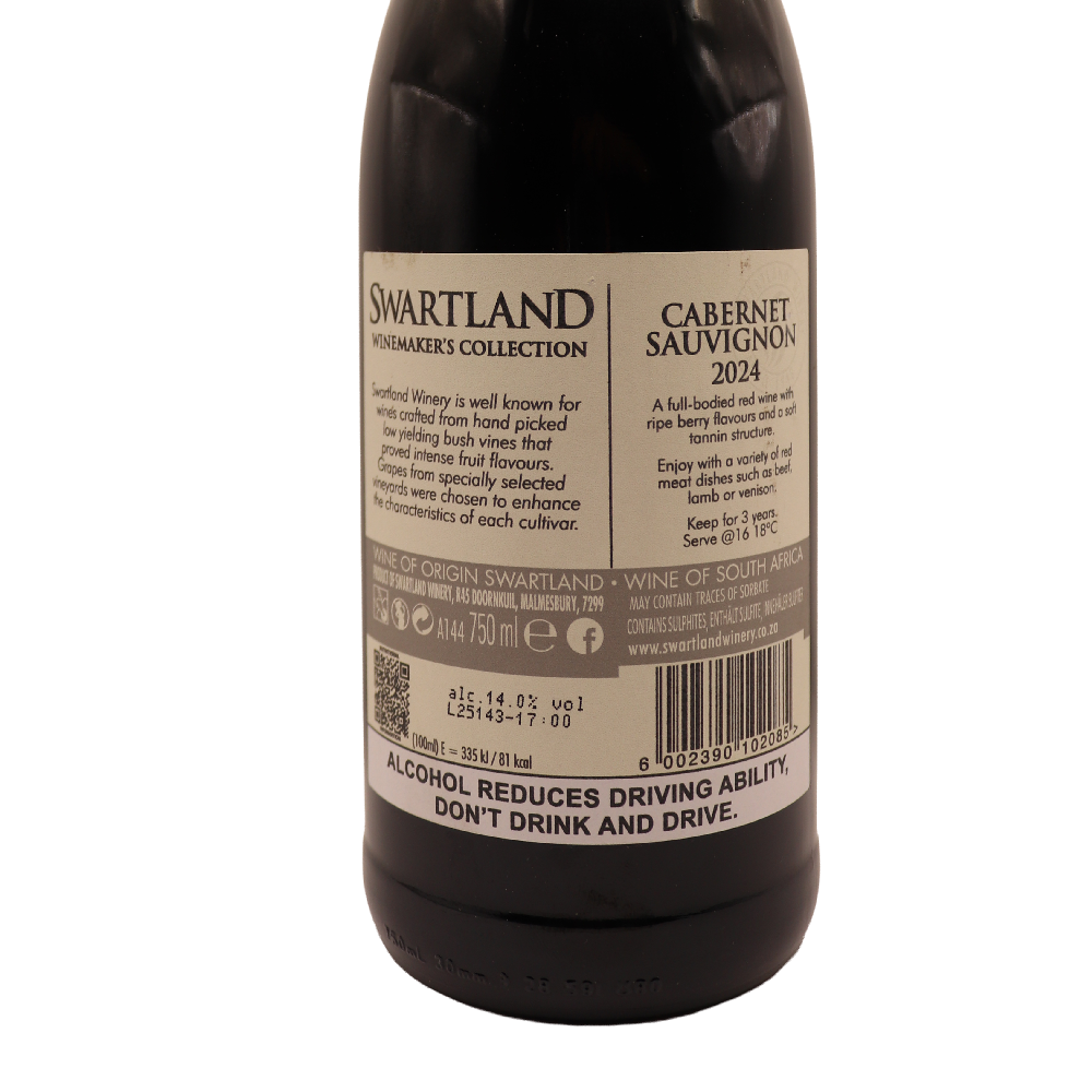 Afrique du Sud rouge Cabernet Sauvignon Swartland 24 75cl