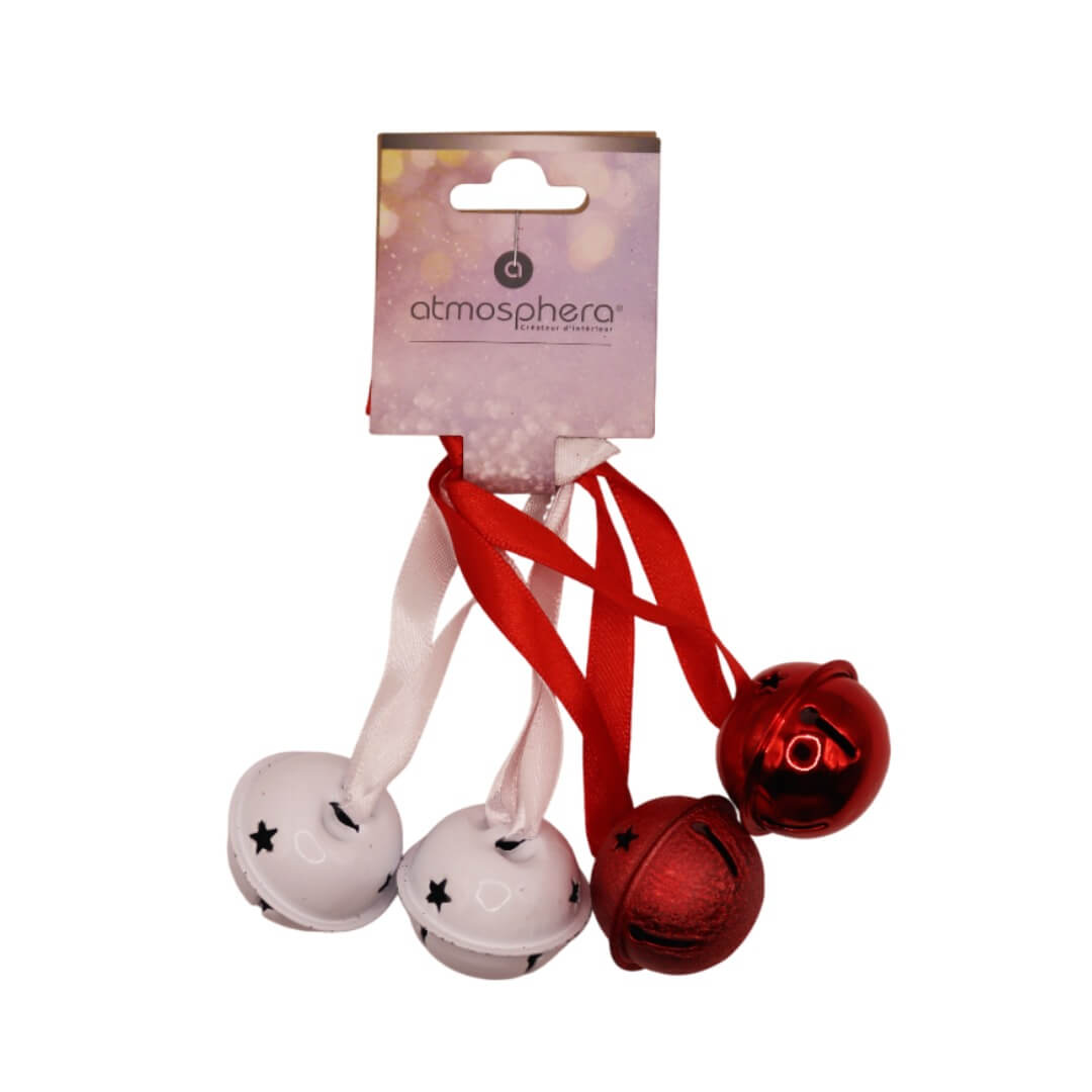 Suspension de Noël en métal avec 4 grelots