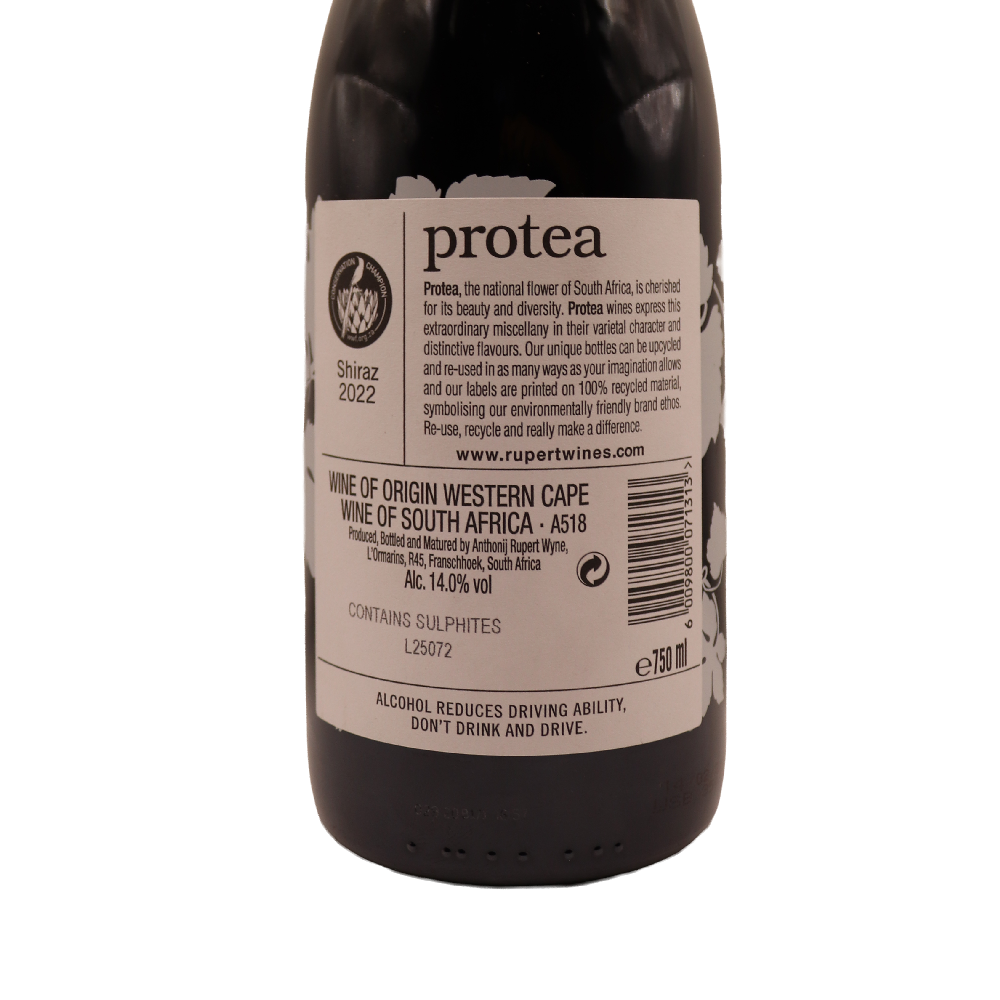 Afrique du Sud rouge Shiraz Protea 22 75cl