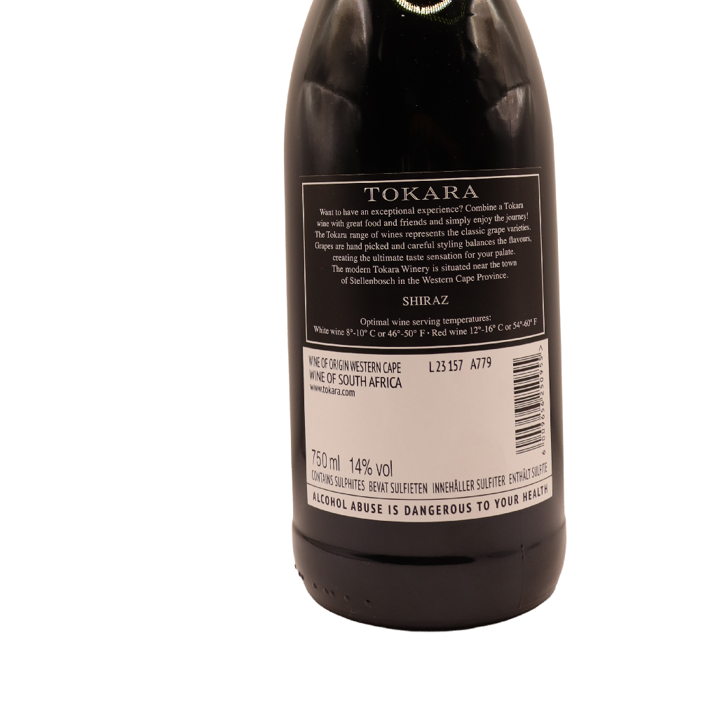 Afrique du Sud rouge Shiraz Tokara 22 75cl
