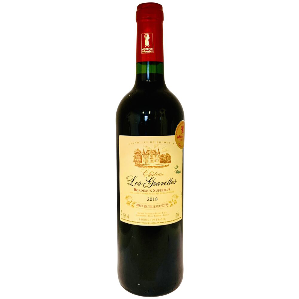 Bordeaux Rouge Supérieur Château les Gravettes 18 75cl