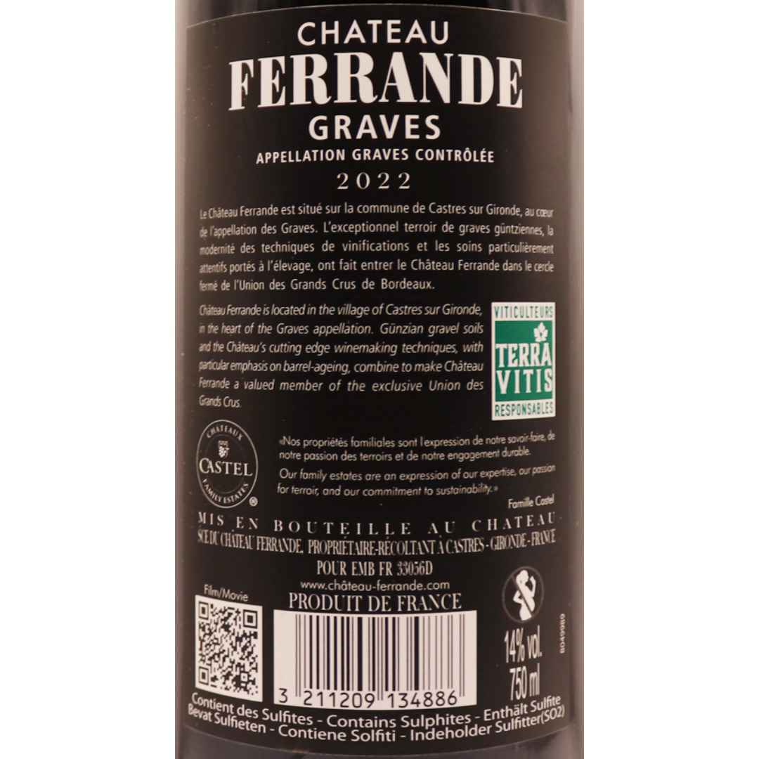Bordeaux Rouge Graves Château Ferrande 22 75cl