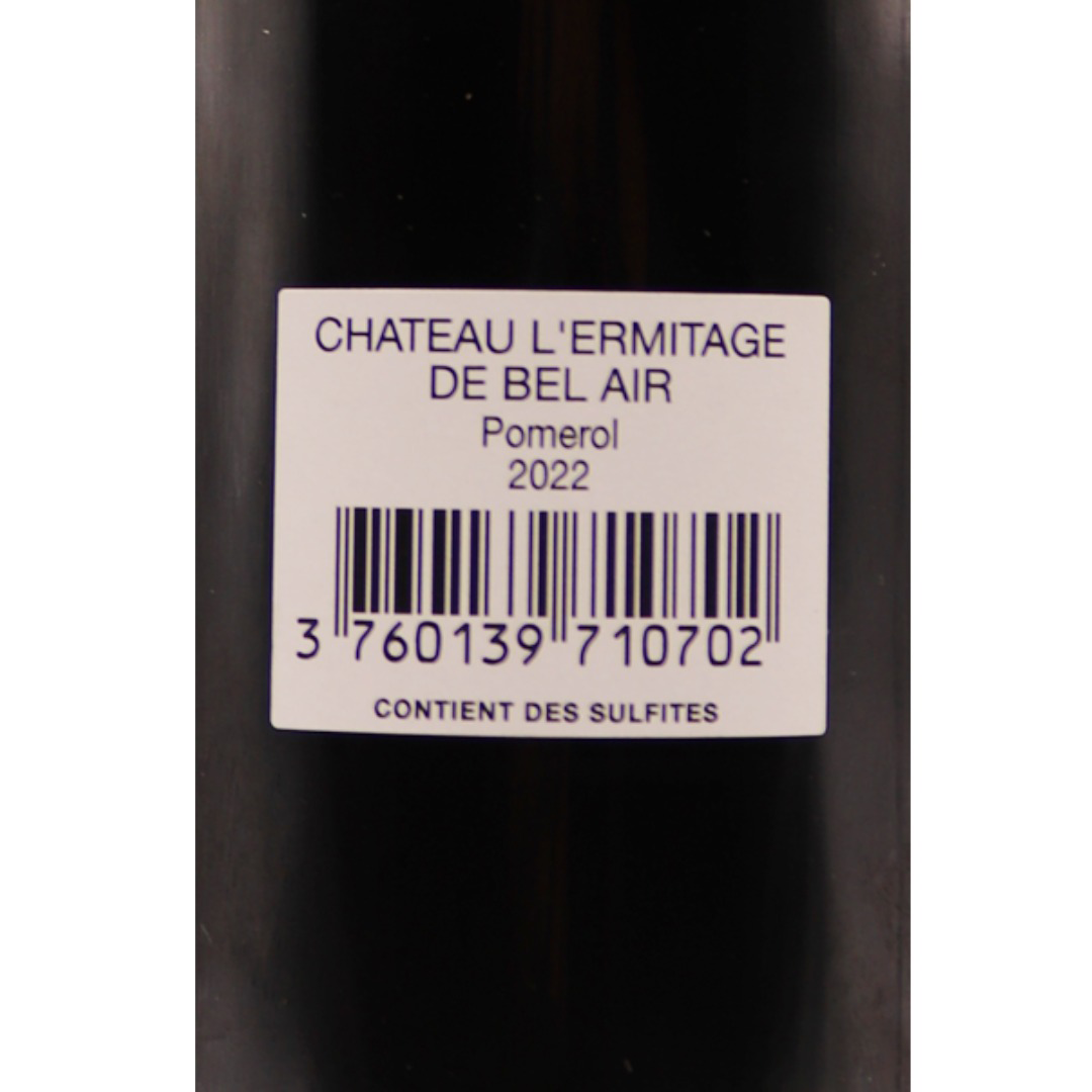 Bordeaux Rouge Pomerol Château L'Ermitage Bel Air 22 75cl