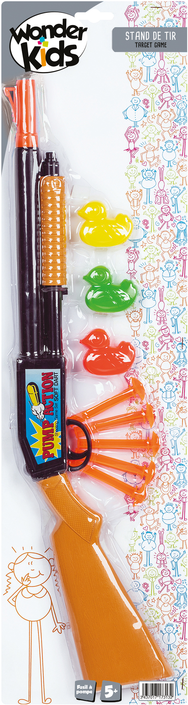 Stand de tir fusil à pompe avec 5 fléchettes