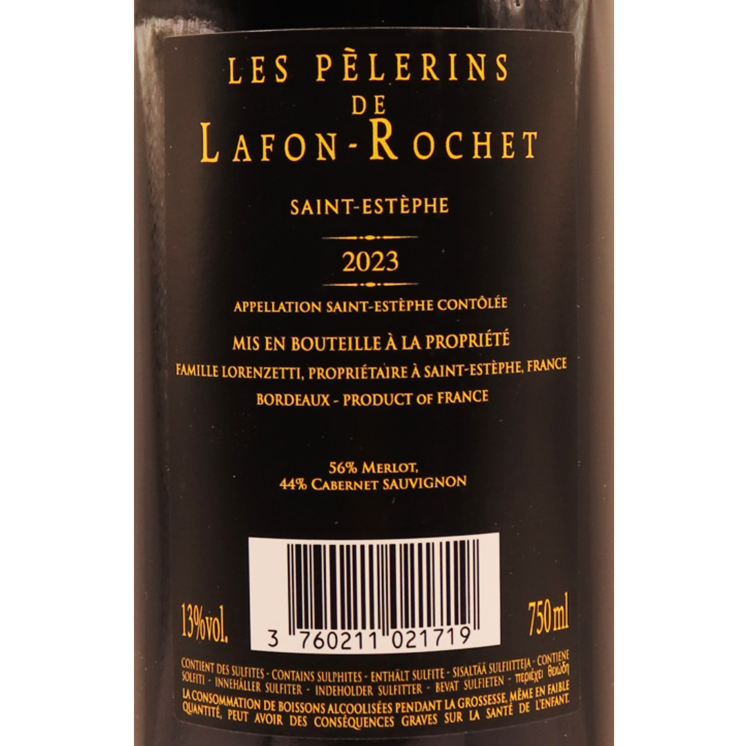 Bordeaux Rouge Saint-Estèphe les Pèlerins Lafon Rochet 23 75cl
