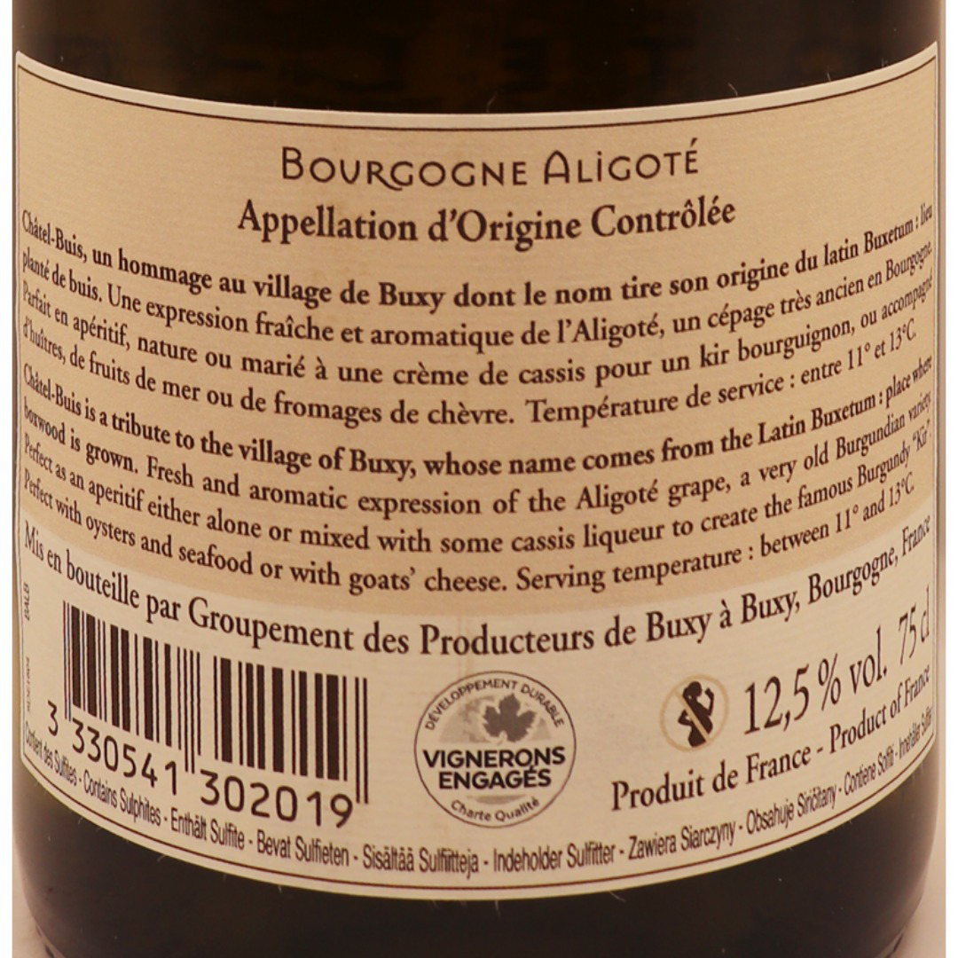 Bourgogne Blanc Aligoté Chatel Buis 23 75cl
