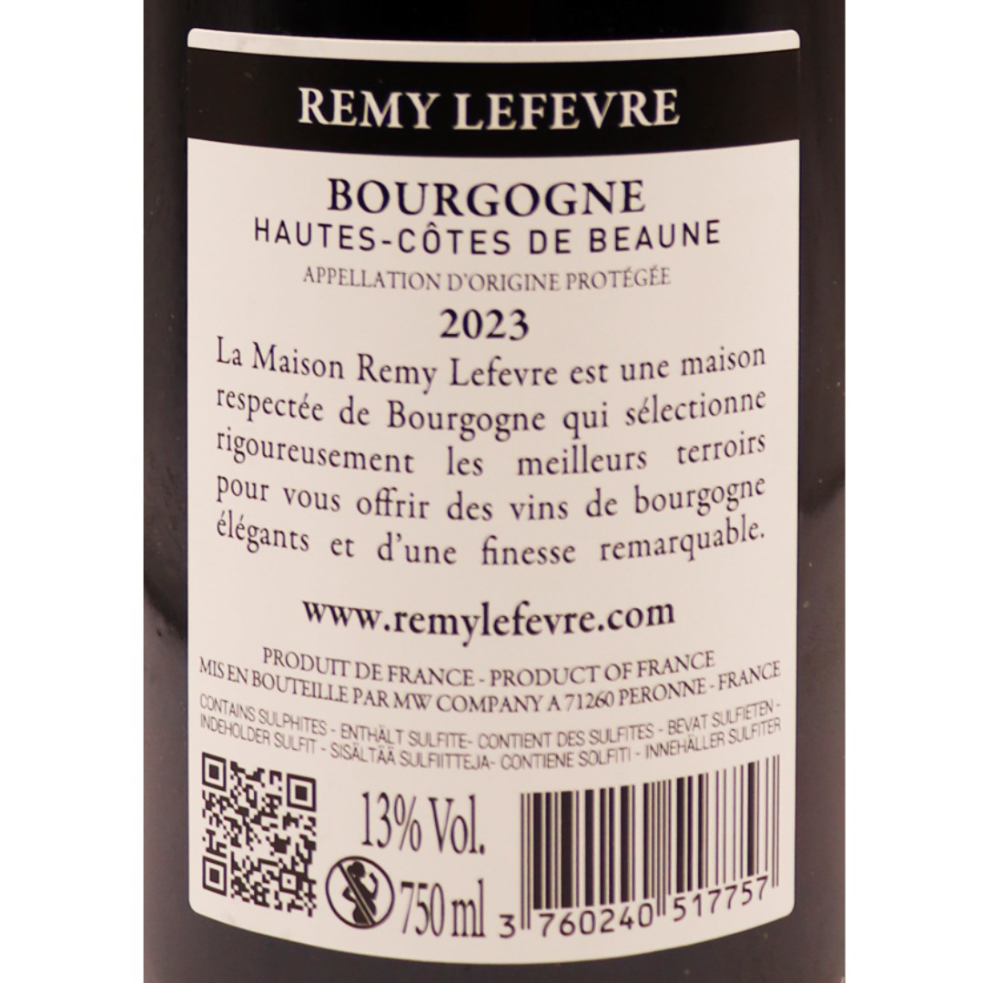 Bourgogne Rouge Côtes de Beaune Remy Lefevre 23 75cl