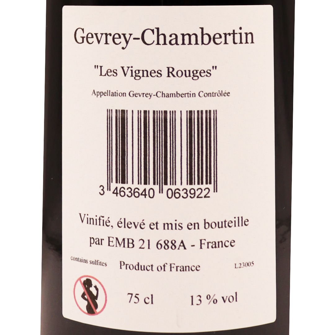 Bourgogne Rouge Gevrey Chambertin Patrick Hudelot Vignes Rouges 23 75cl