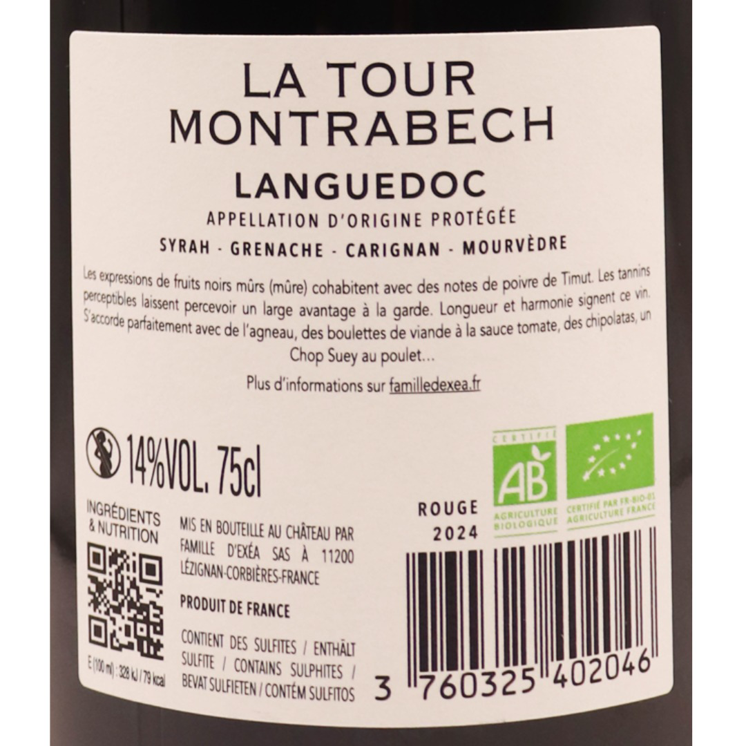 Languedoc Rouge La Tour Montrabech 24 75cl