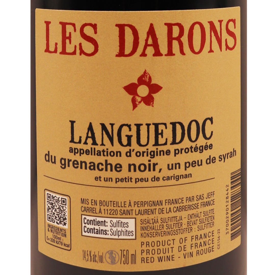 Languedoc Rouge Jeff Carrel Les Darons 23 75cl