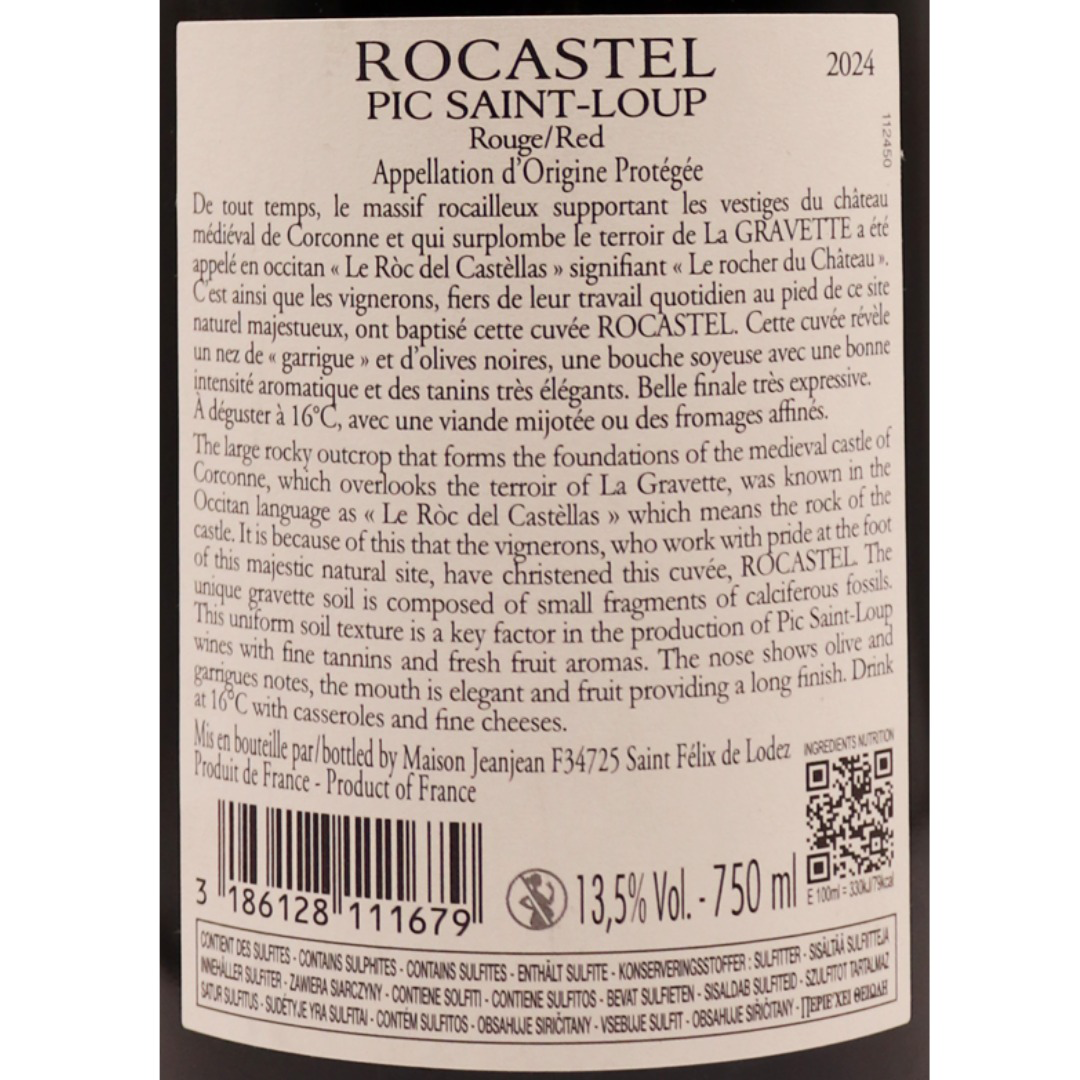 Languedoc Rouge Pic-Saint-Loup Rocastel 24 75CL