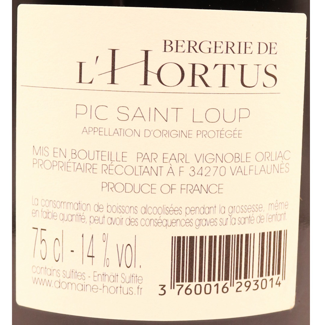 Languedoc Rouge Pic-Saint-Loup Bergerie de l'Hortus 23 75cl