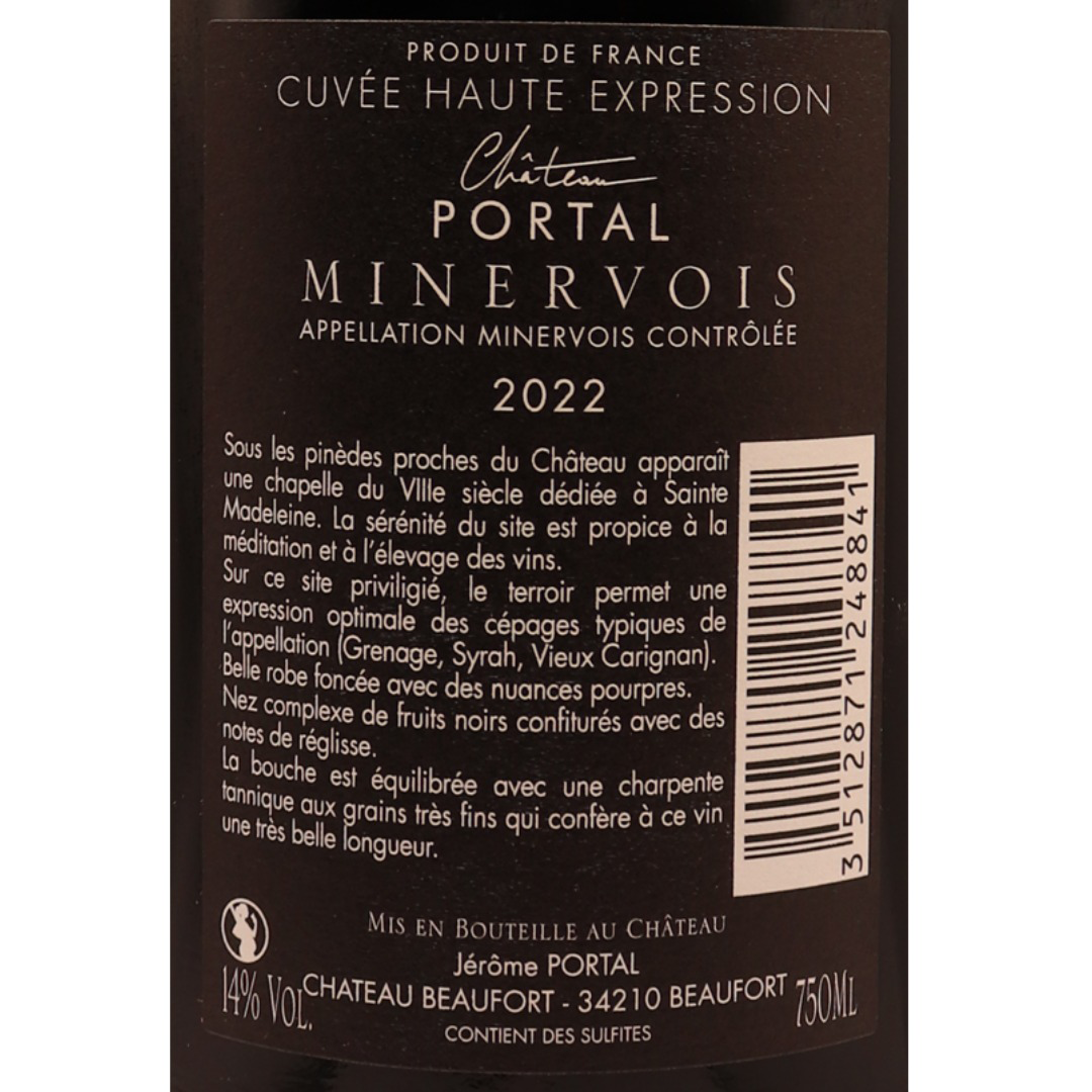 Languedoc Rouge Minervois Château Portal 22 75cl