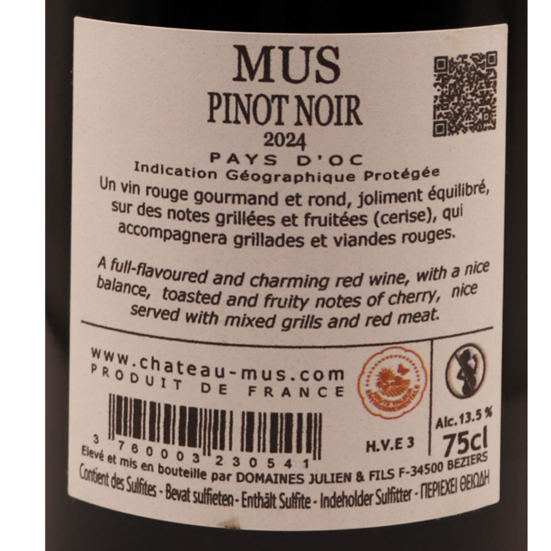 Languedoc Rouge Mus Pinot Noir 24 75cl