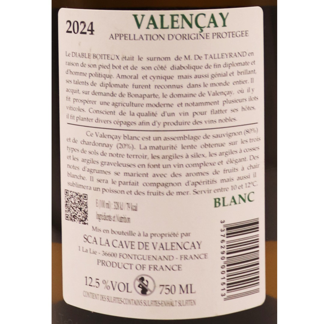 Loire Blanc Valençay le Diable Boiteux 24 75cl