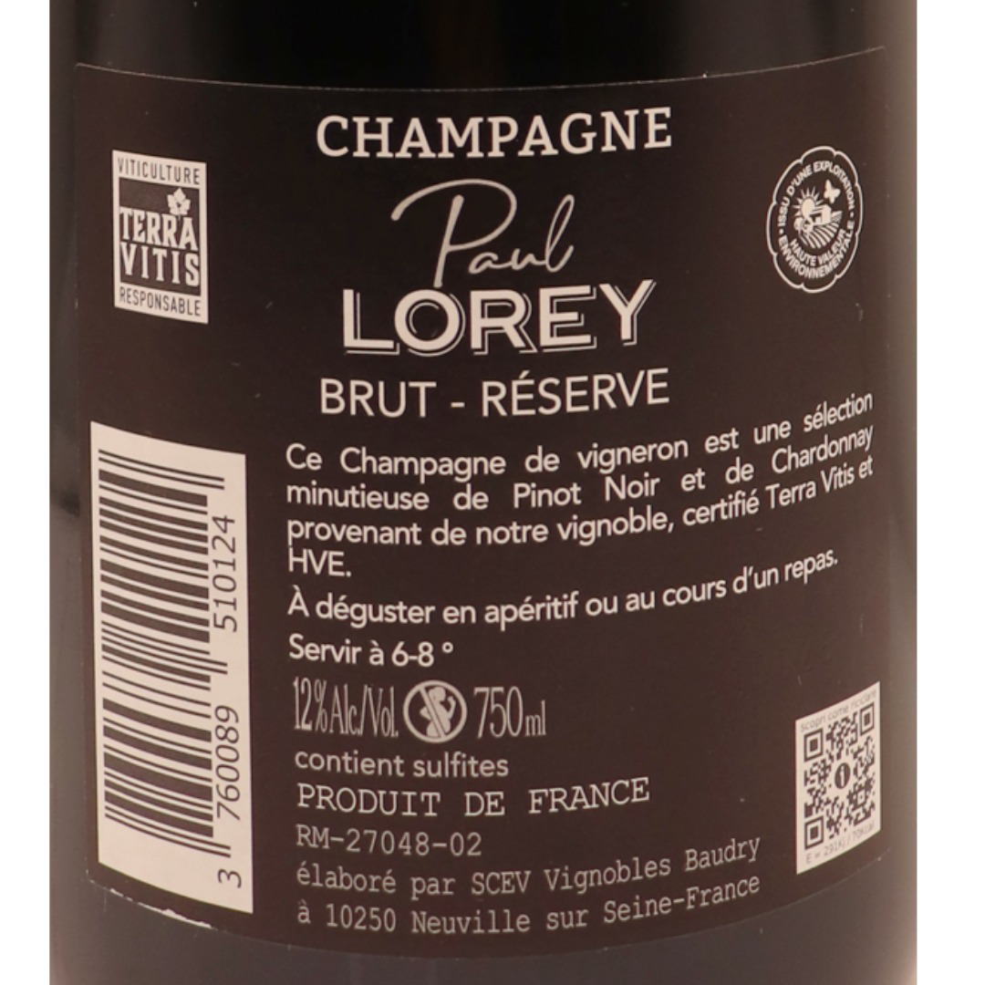 Champagne brut Paul Lorey 75cl