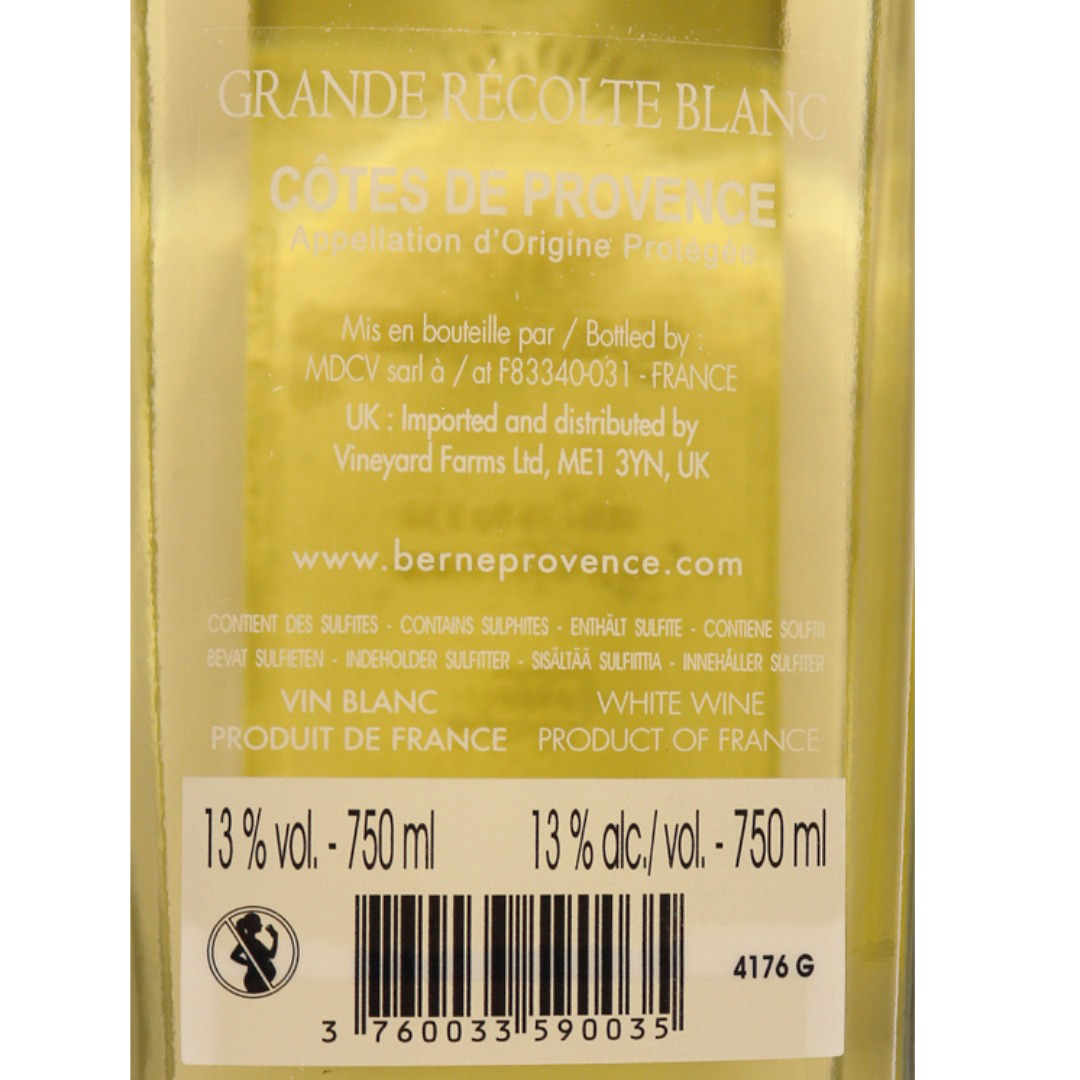Provence Blanc Berne Grande Récolte 24 75cl