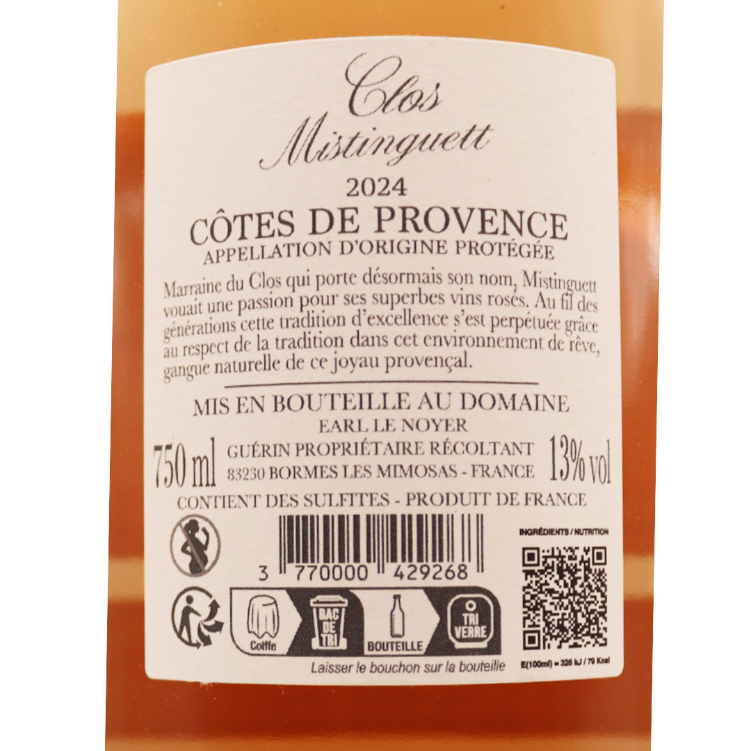 Provence Rosé cru classé Clos Mistinguette Domaine Noyer 24 75cl
