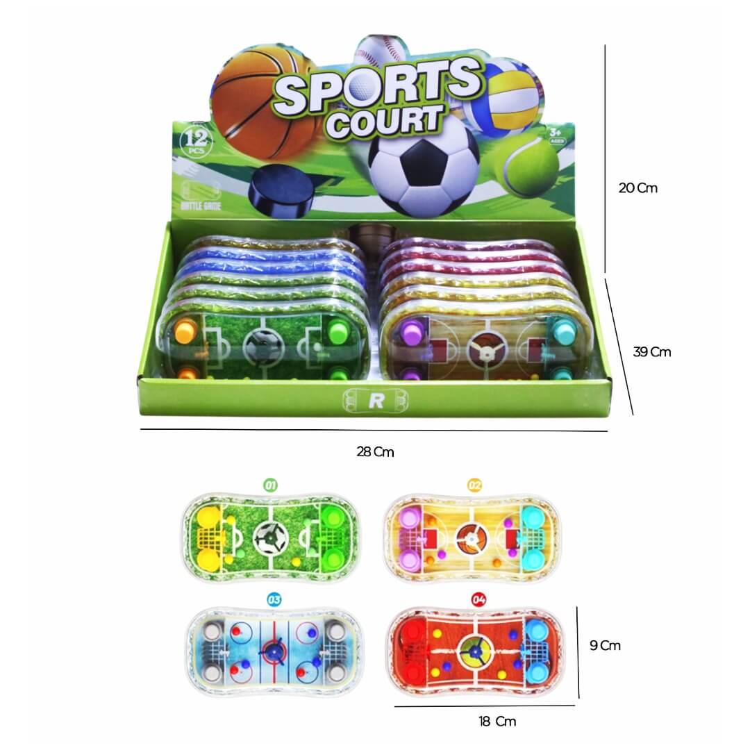 Mini-jeux de table de 9 cm de 12 pièces (football, basketball, hockey)