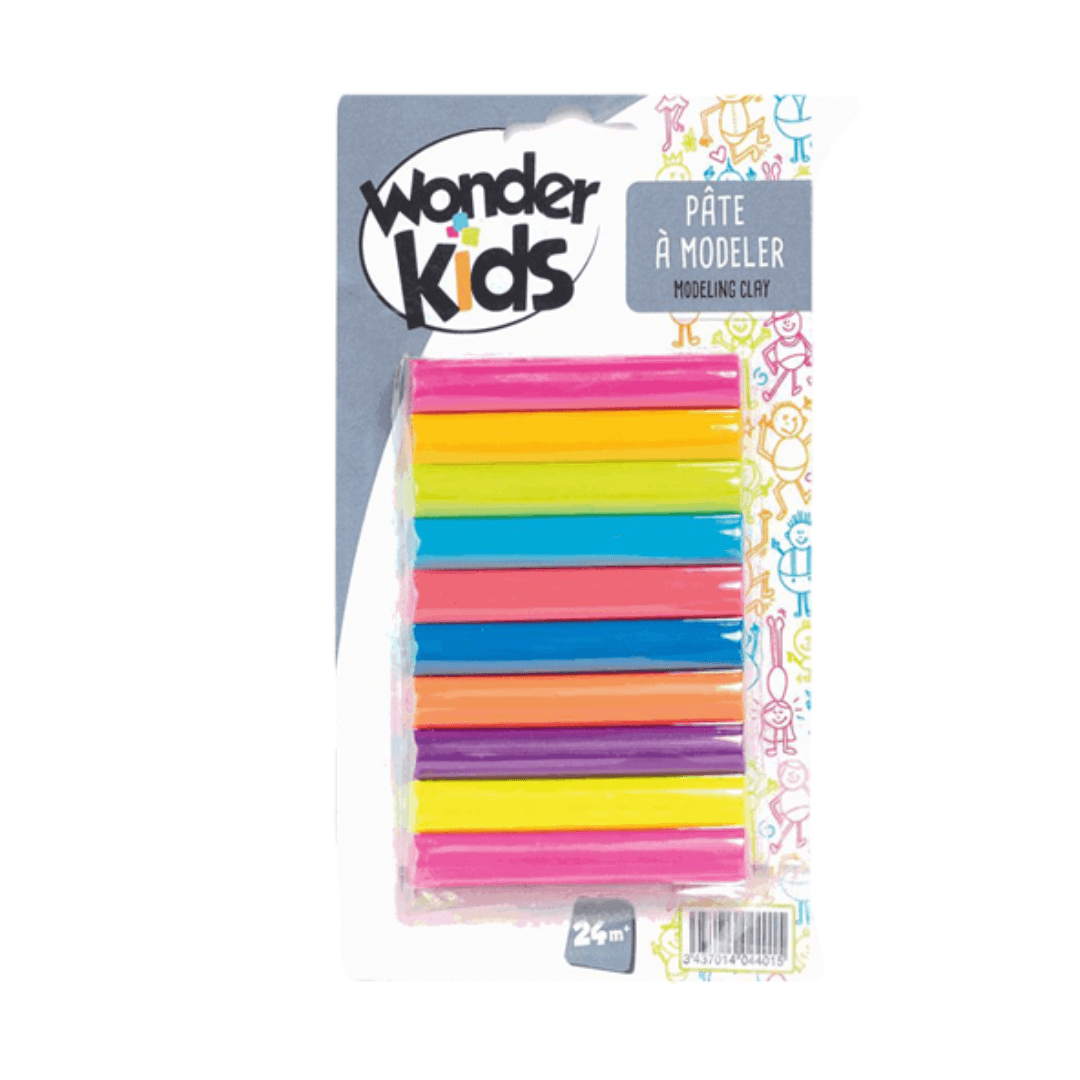 Pâte à modeler fluo 10 pièces