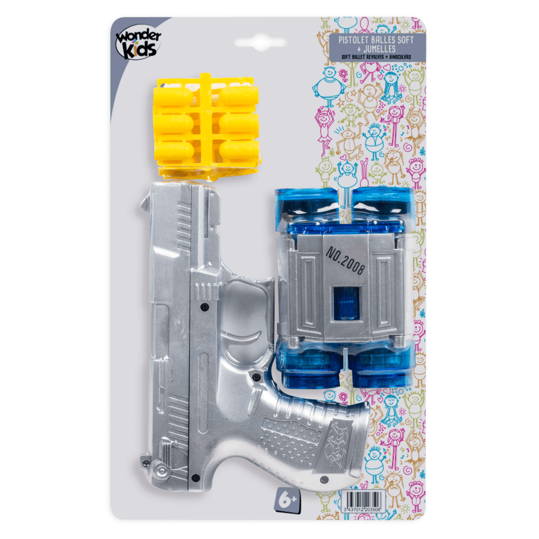 Pistolet balles soft avec jumelles