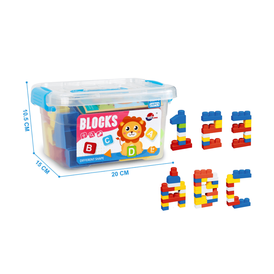 Lot de 24 pièces de blocs de construction