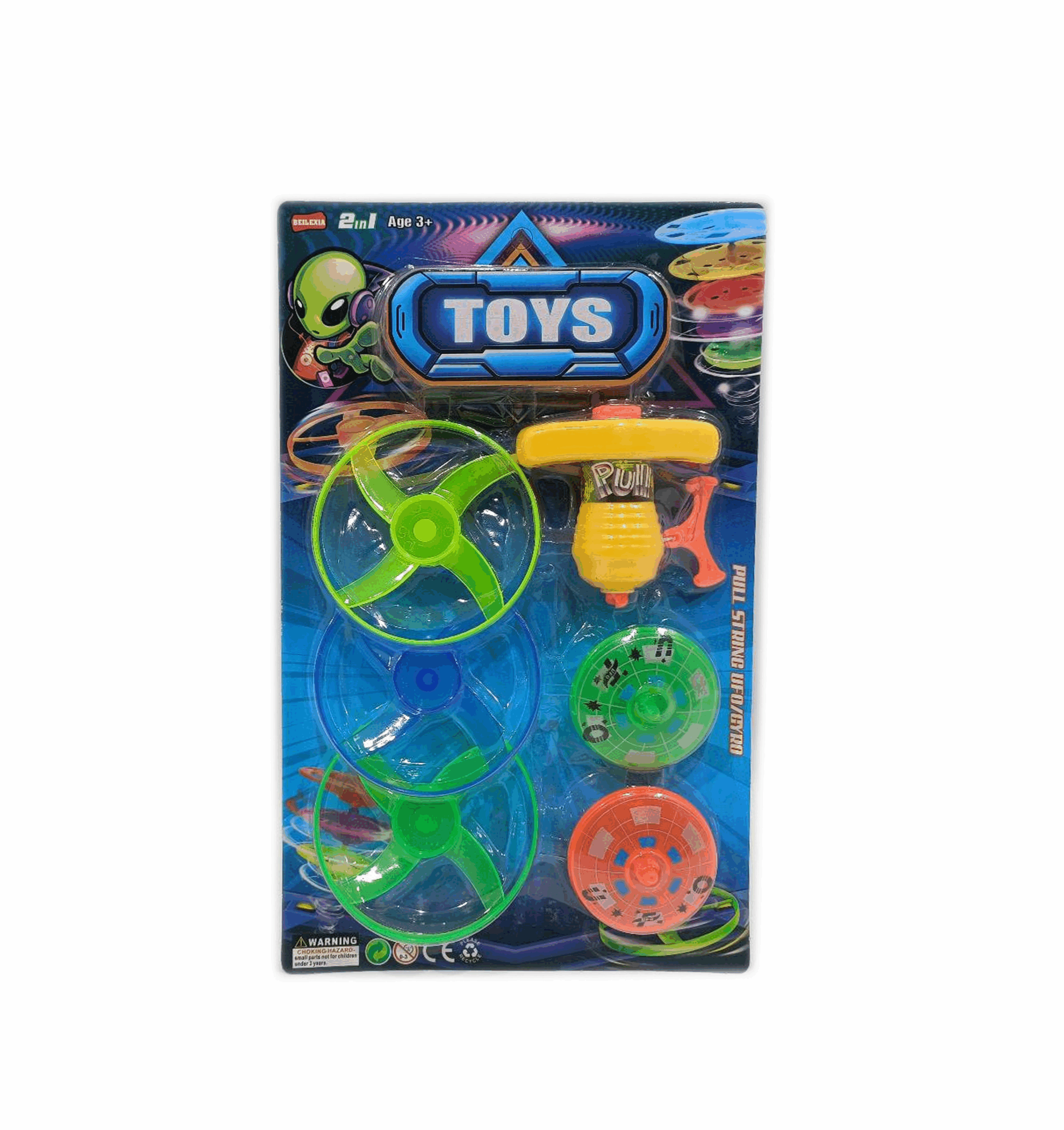 Kit de soucoupes volantes avec lanceur a ficelle