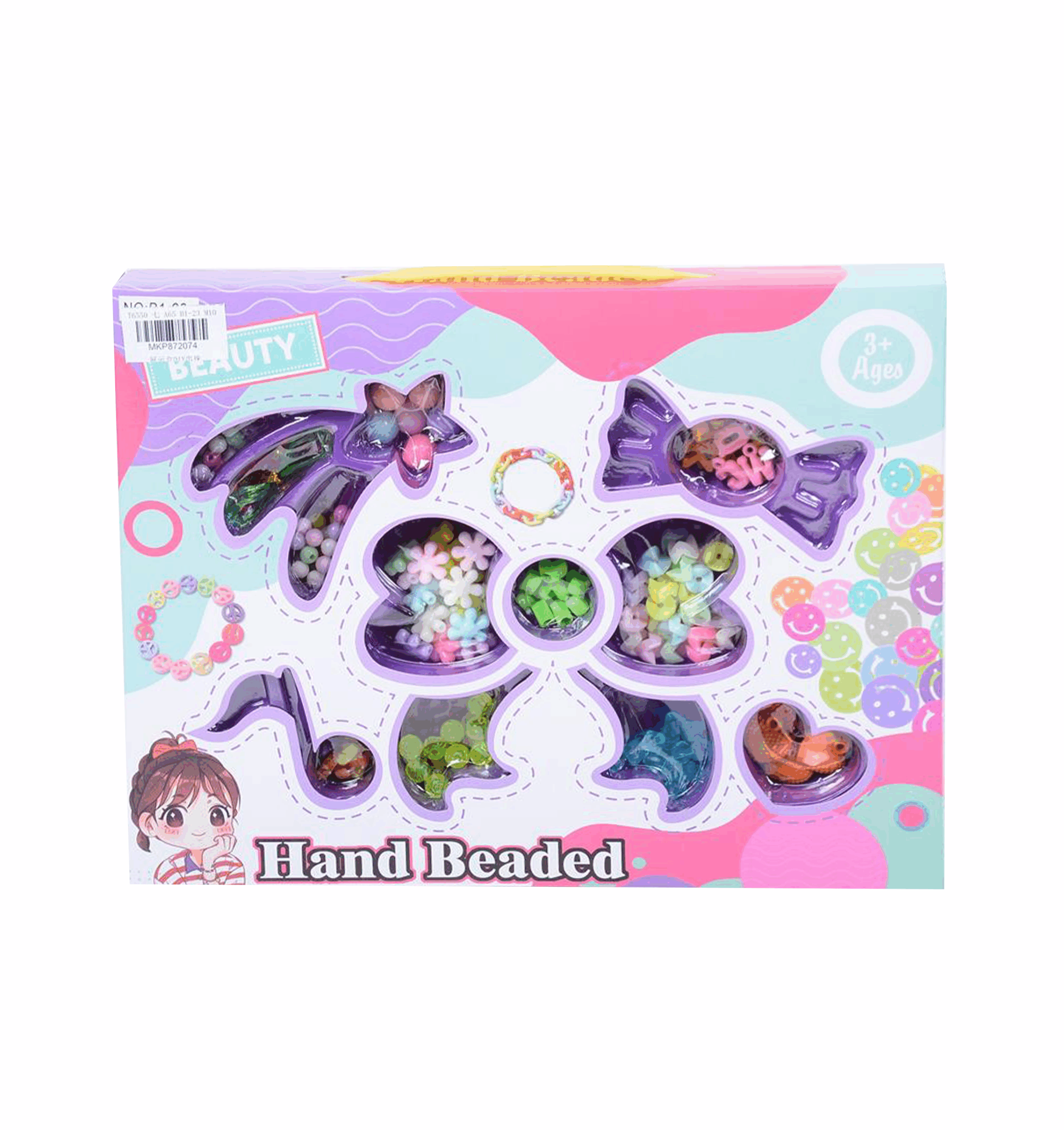 Coffret de perles multicolores pour activités créatives