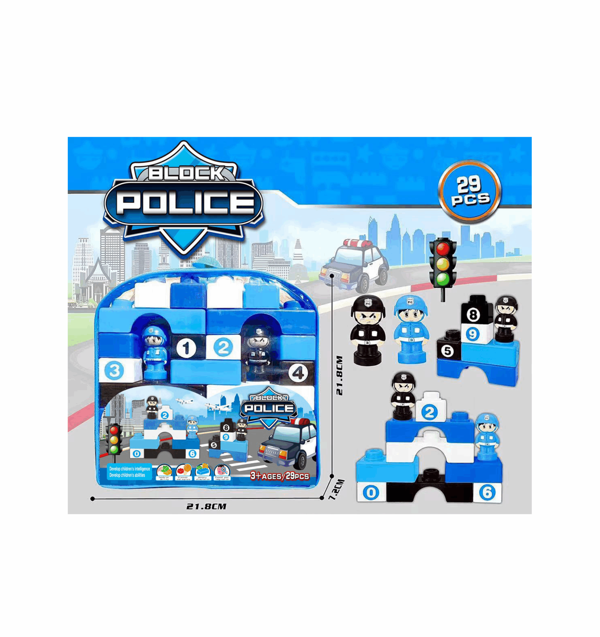 Jeu de construction de briques Police (29 pièces)