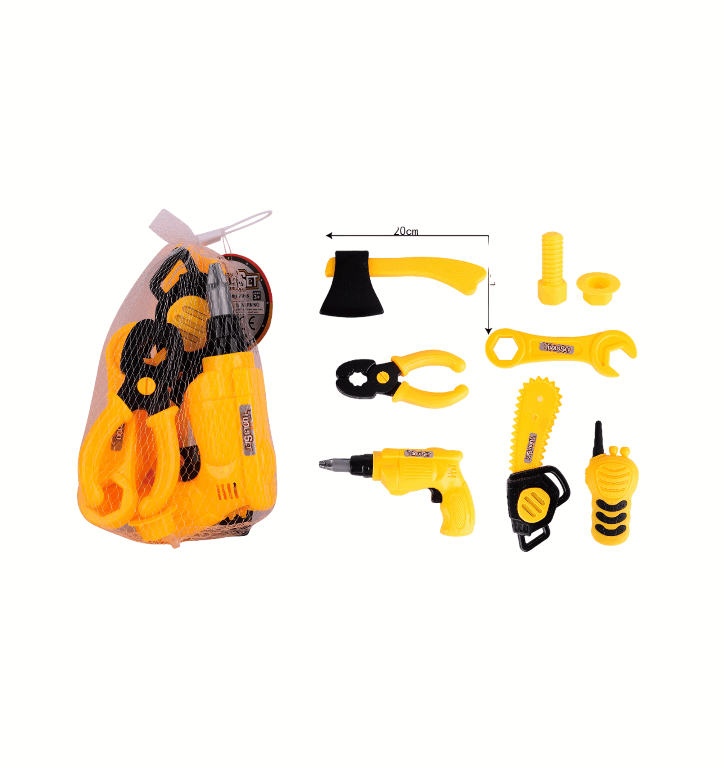 Outils de bricolage jaune pour enfants