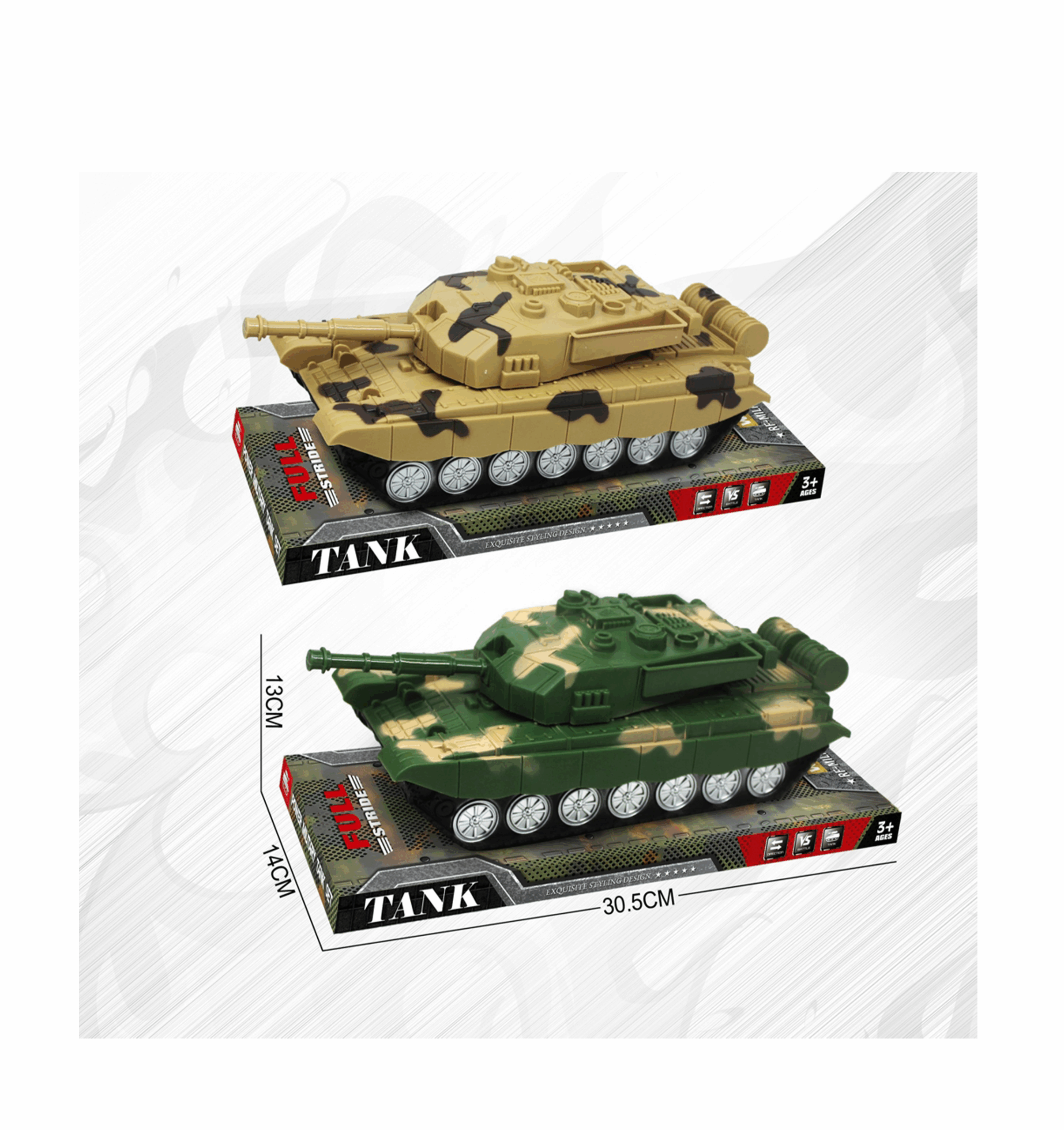 Tank militaire miniature avec camouflage