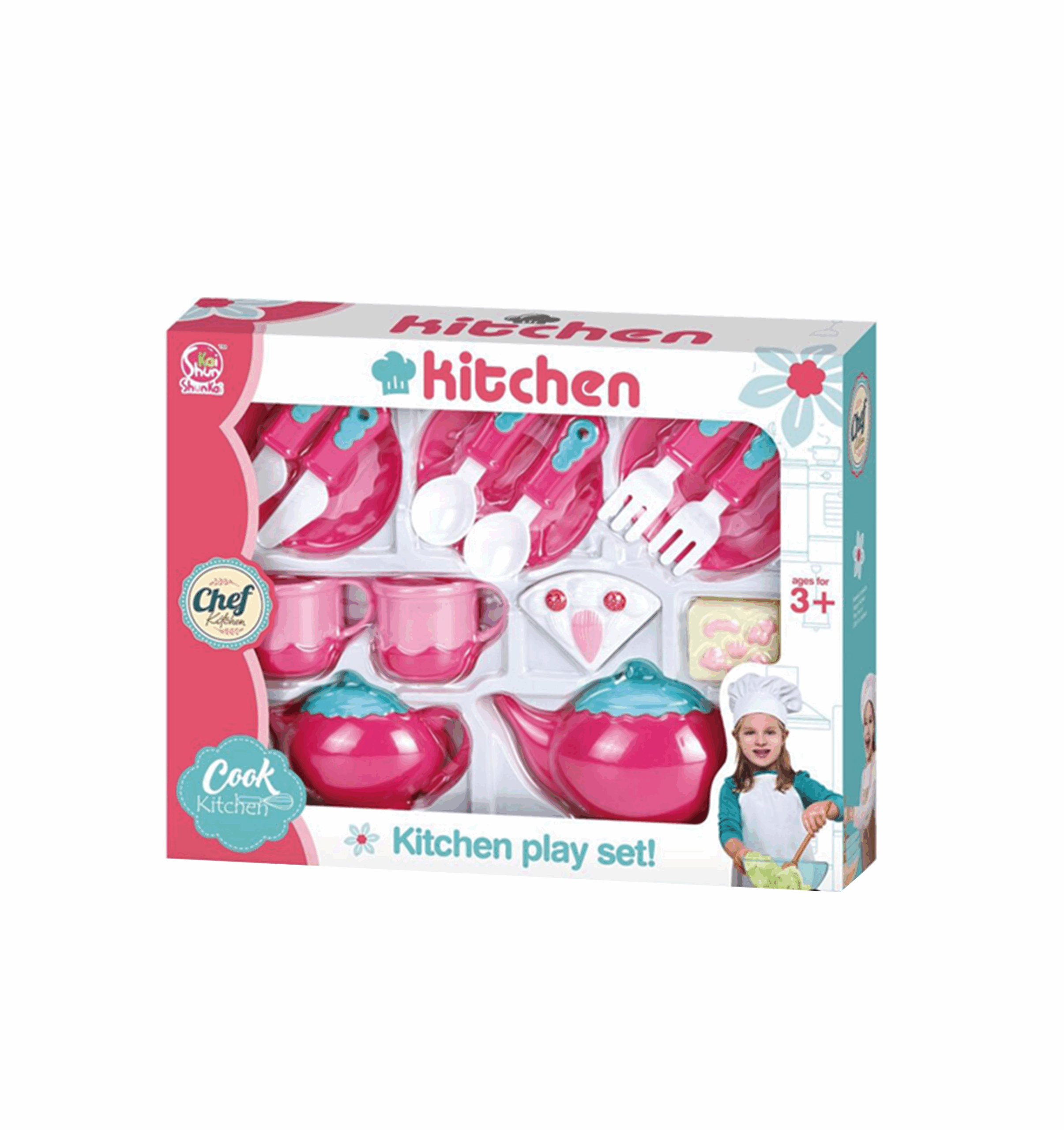 Dinette complète avec théière et assiettes