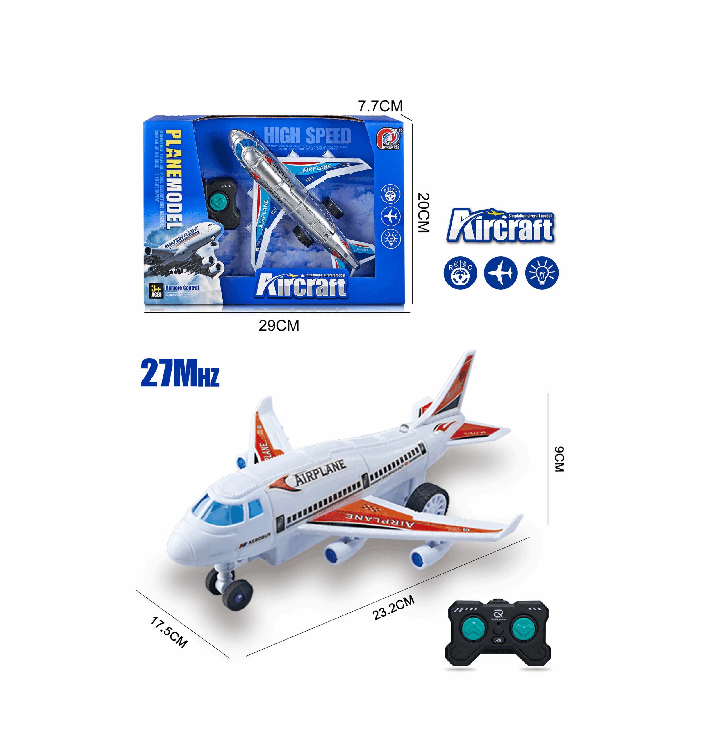 Avion de ligne jouet télécommandé