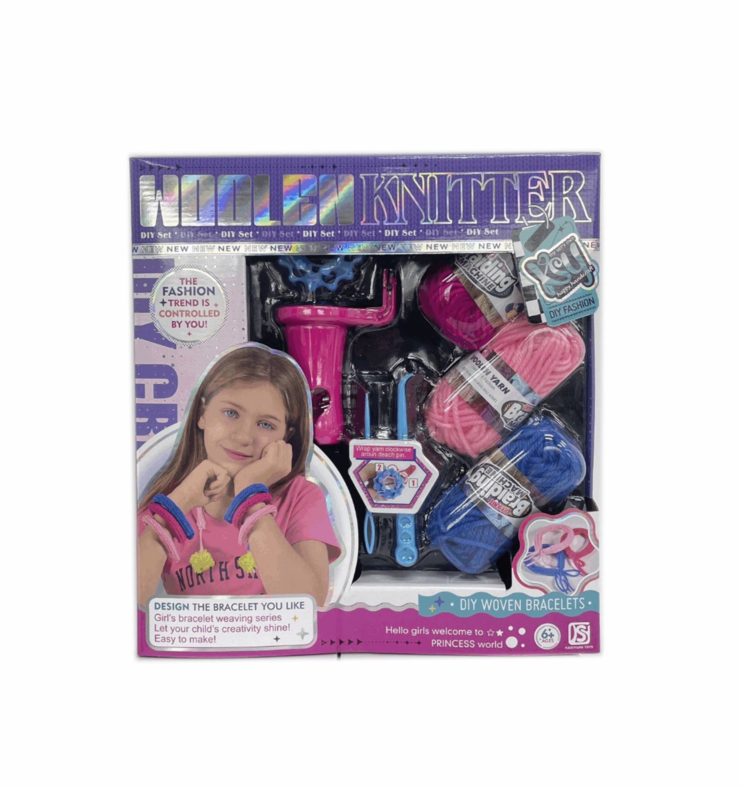 Machine à coudre et tricoter miniature avec fils de laine